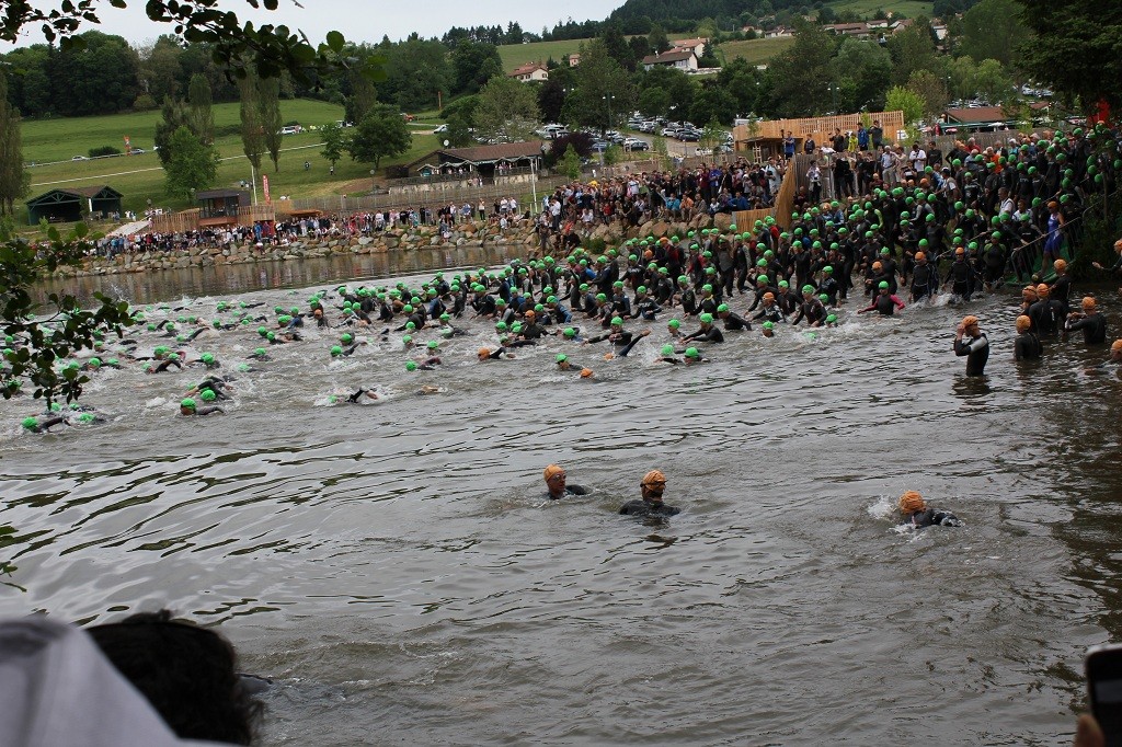 triathlon lac des sapins 2013 - Départ natation