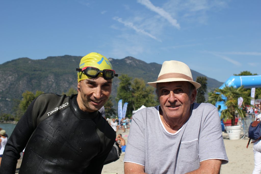 Triathlon d'Aix-les-Bains : petite photo souvenir avec les supporters