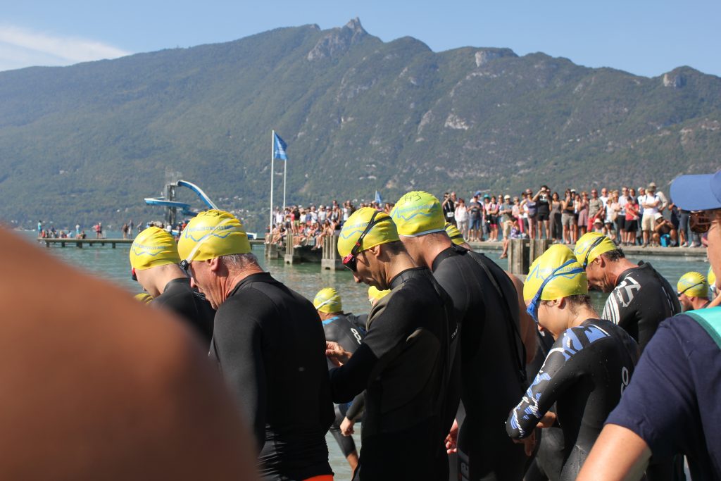 Triathlon Aix-les-Bains 2018 : départ natation