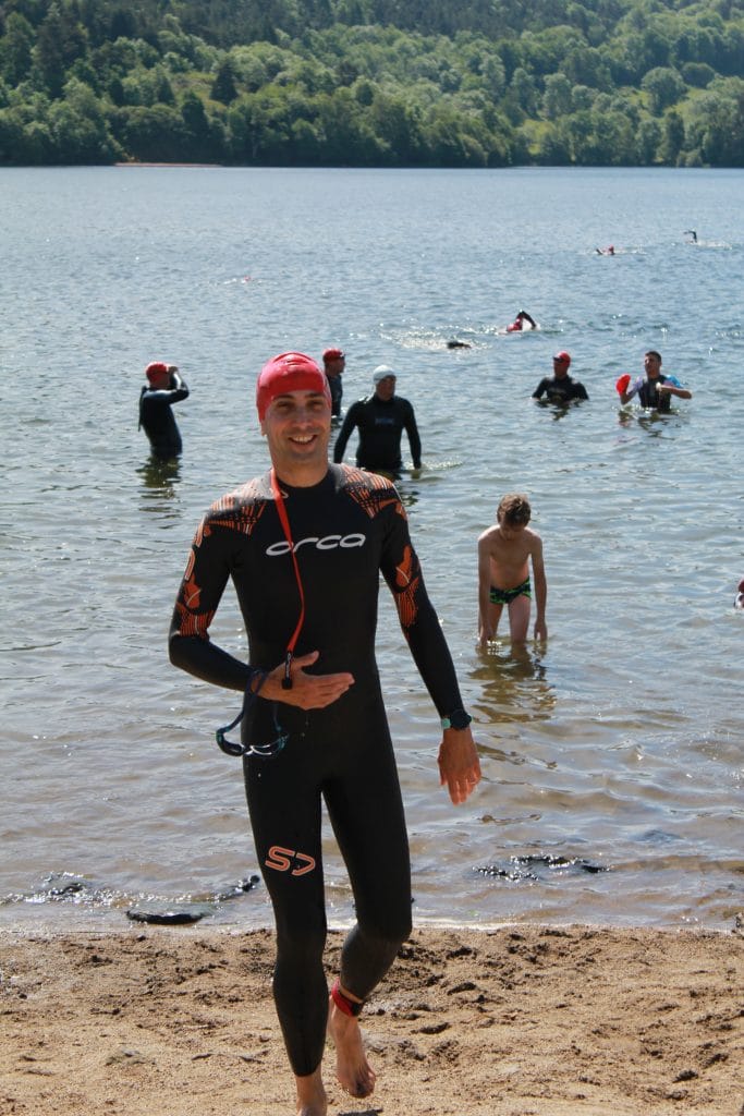Triathlon d'Aydat 2019 : échauffement d'avant-course