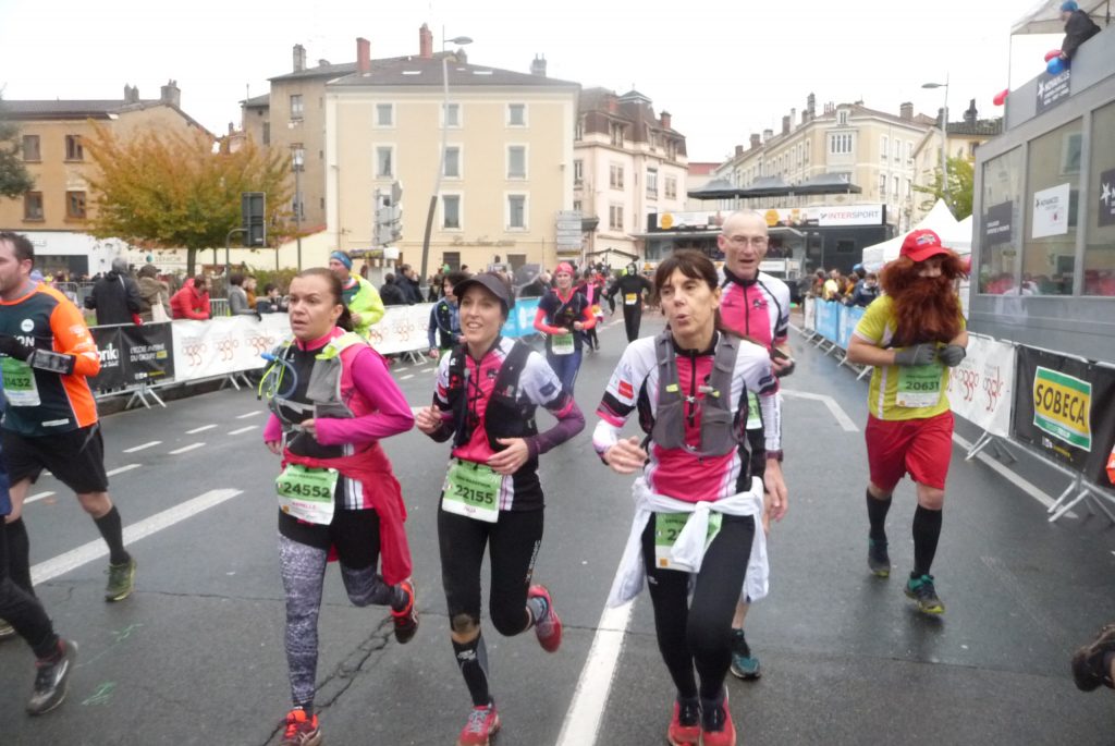 semi-marathon du Beaujolais, la triplette à l'arrivée